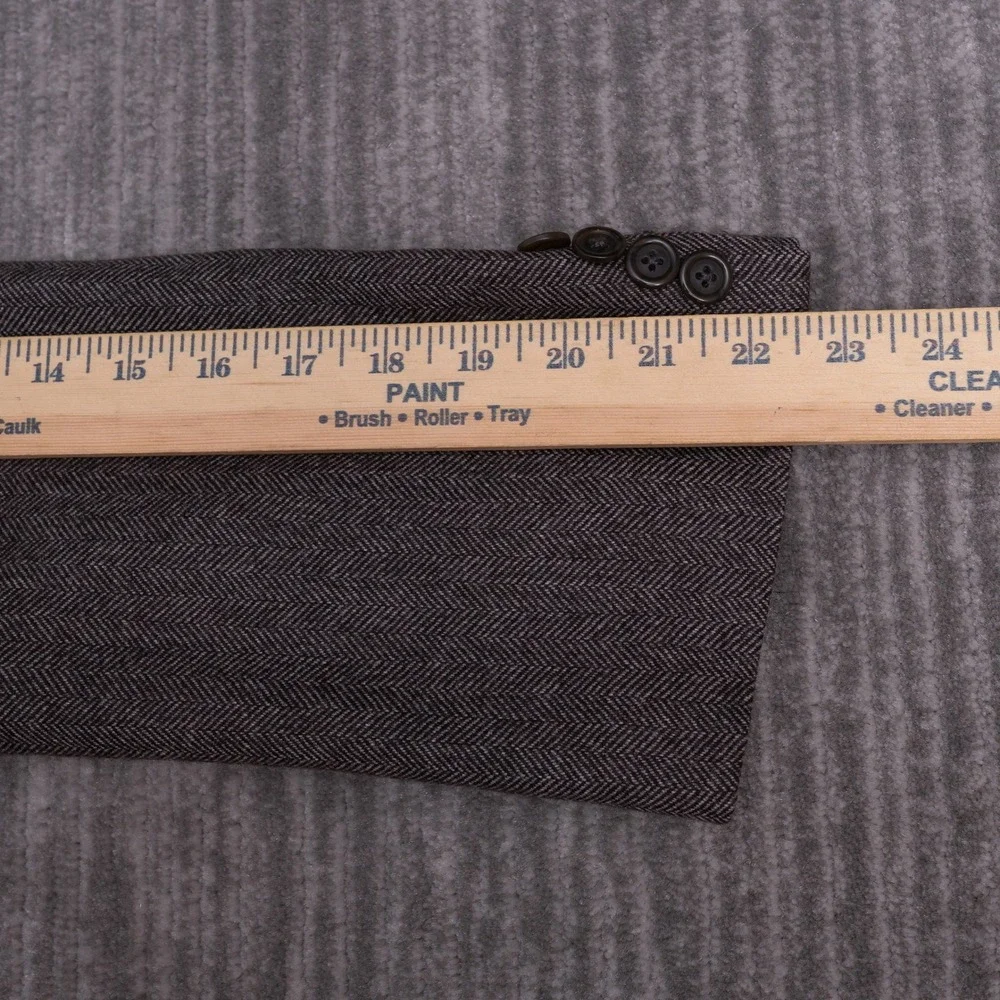 Macy's Men's Store Sport Coat Mens Brown Excellent Wool Cashmere Herringbone